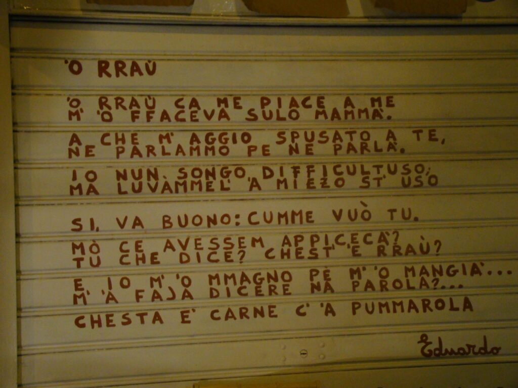 Prosa di Eduardo de Filippo sul ragù napoletano