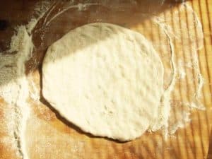 Disco di pasta da cuocere