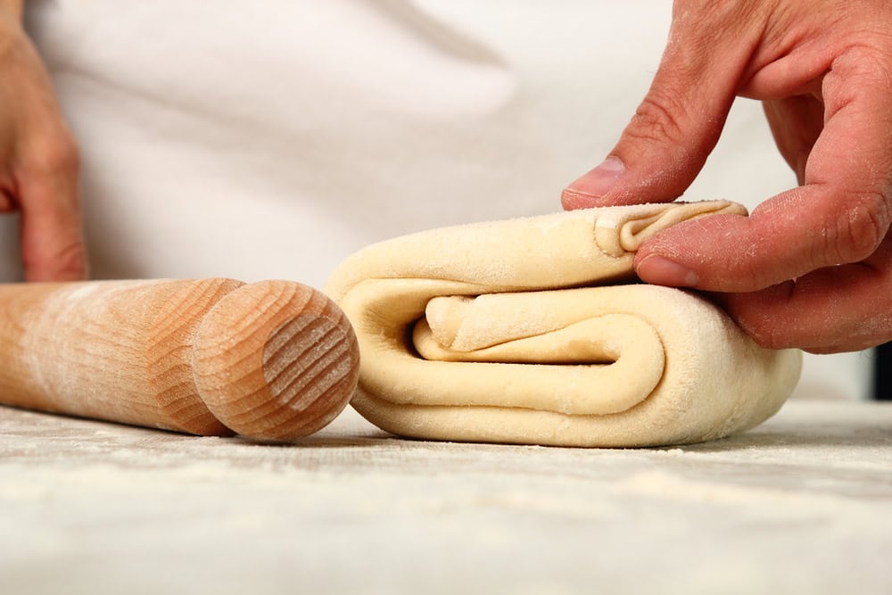 Pasta sfoglia piega in 3 strati