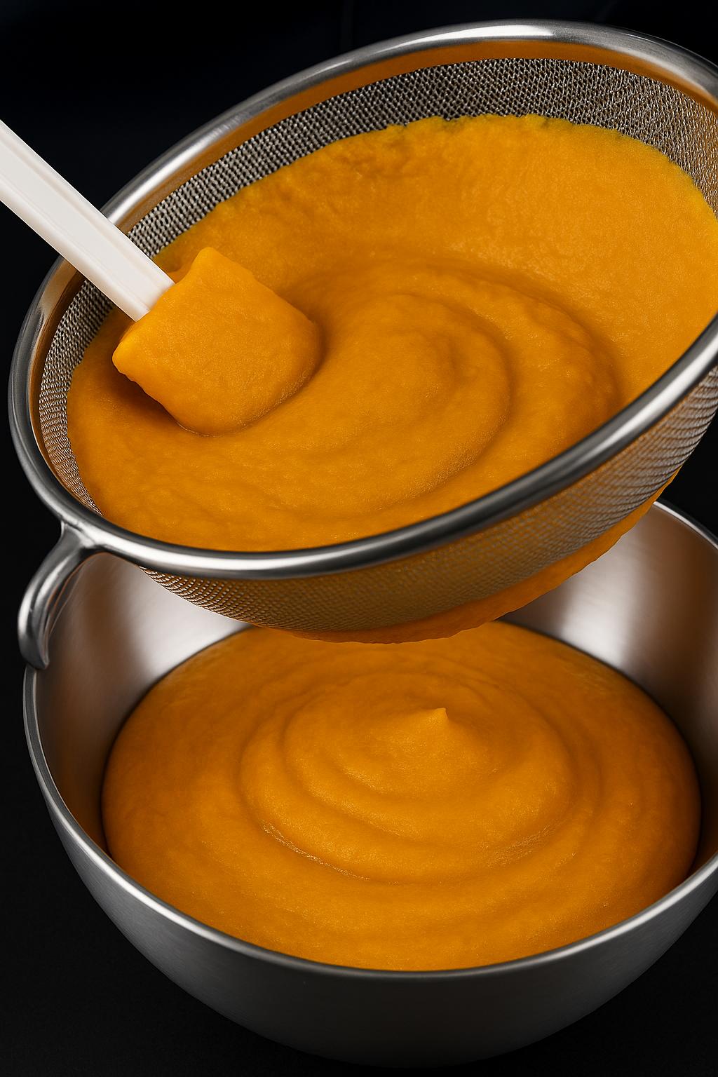 Passaggio al setaccio per una crema liscia